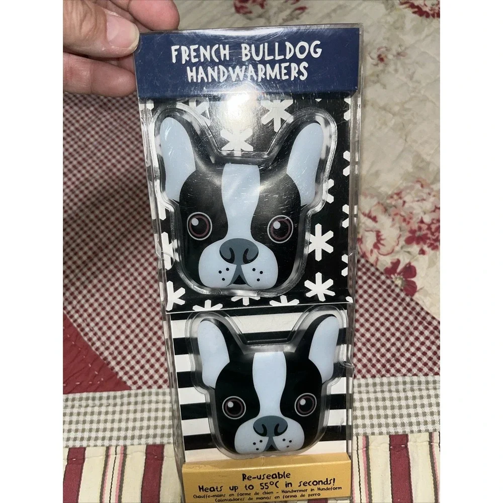 Frenchie French Bulldog/Boston Terrier reusable hand warmers , Paladone